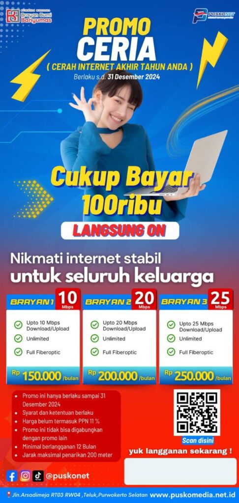 Promo Desember Internet Tercepat Dari Puskonet