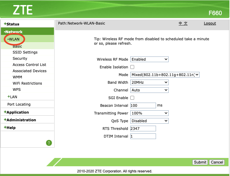 ganti-password-zte-f660-f609-wlan